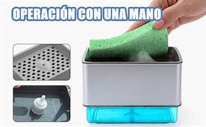 DISPENSADOR DE JABON PORTA ESPONJA