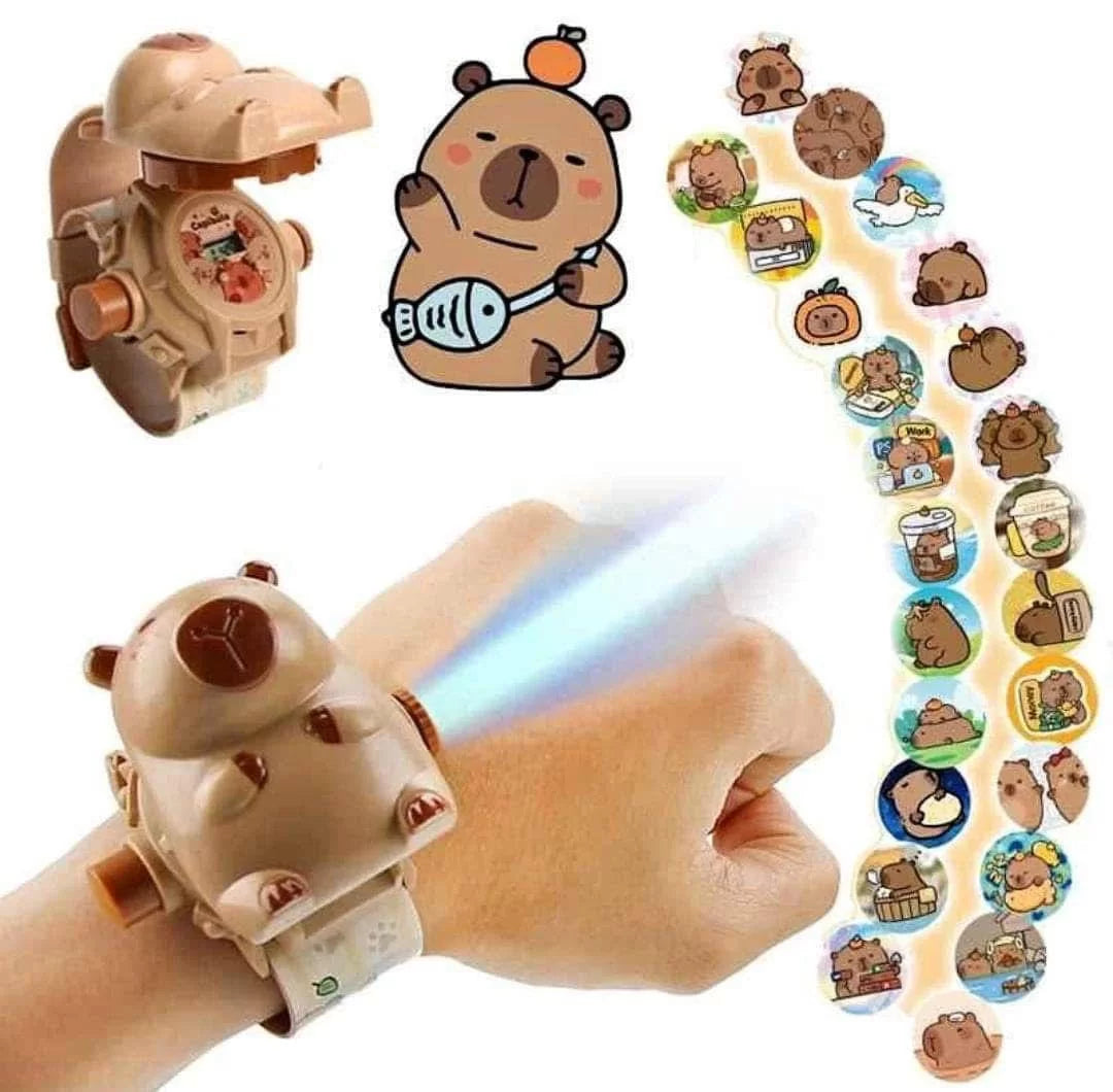 Reloj Proyector Capibara Niños.