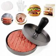 Maquina manual para hamburguesas caseras.