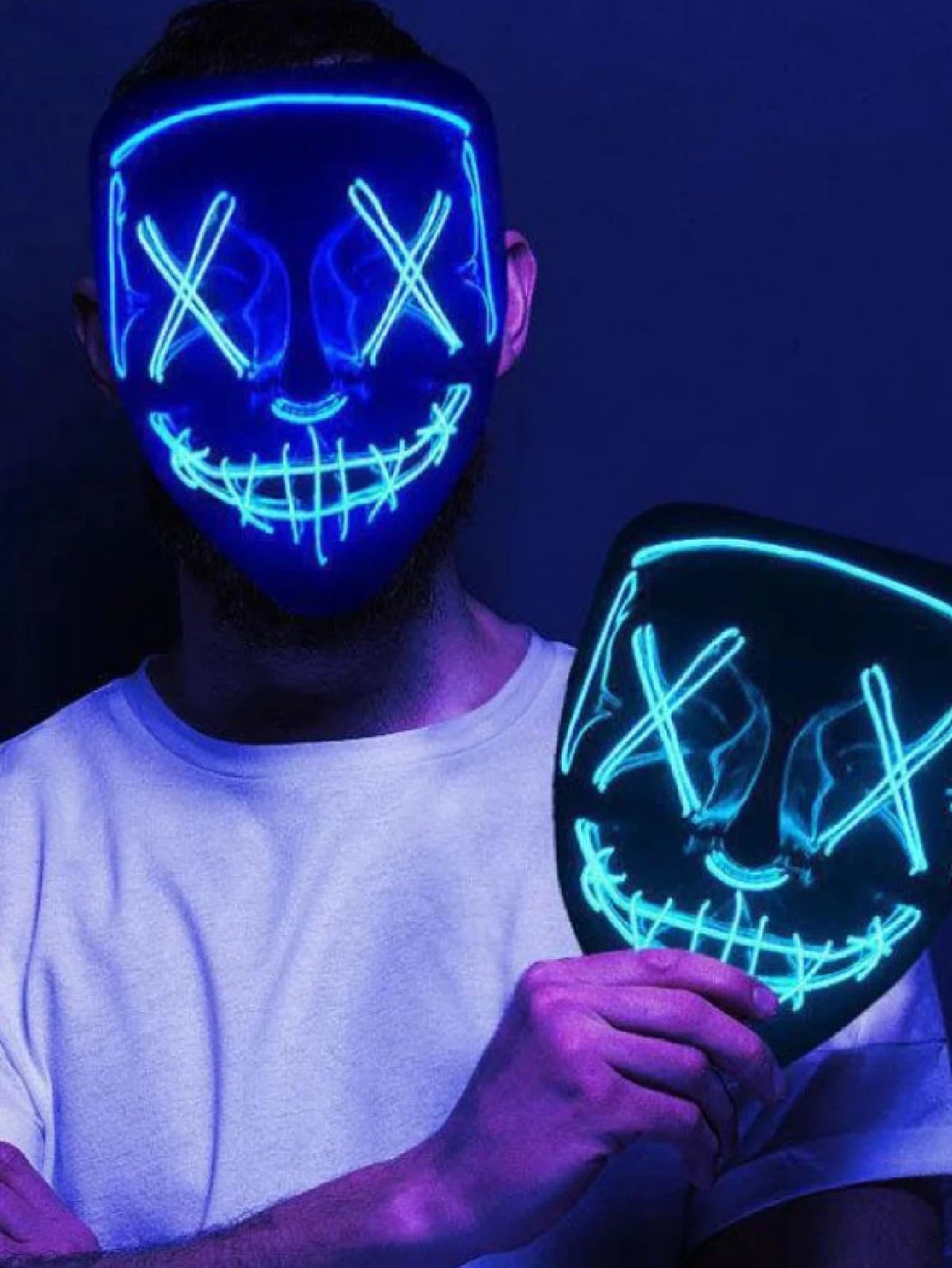 Mascara Luz Led La Purga Halloween