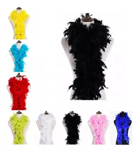Boa De Plumas Fiestas Disfraz Colores