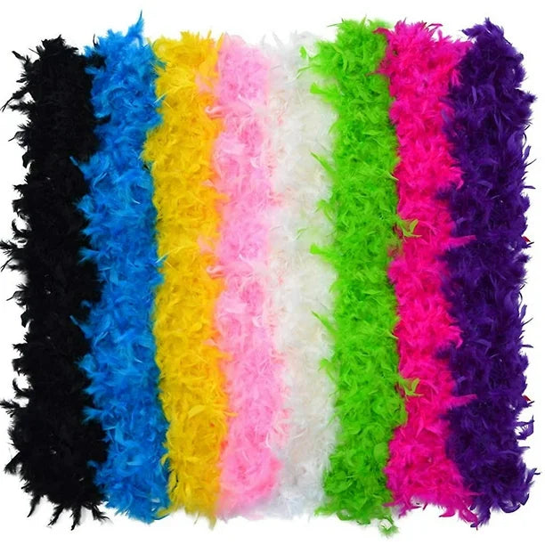 Boa De Plumas Fiestas Disfraz Colores