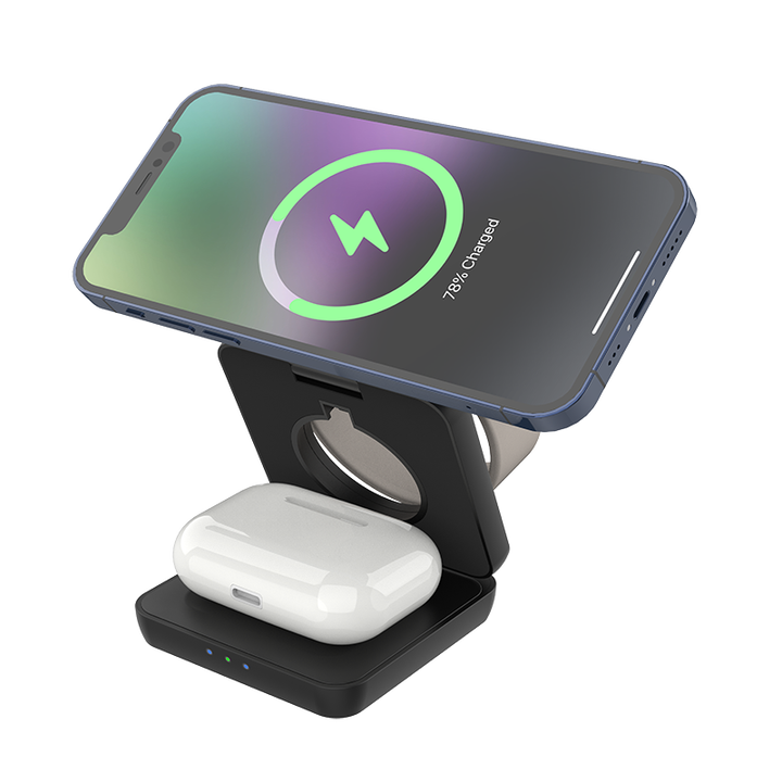 Cargador Plegable Magnético 3 en1 Iphone