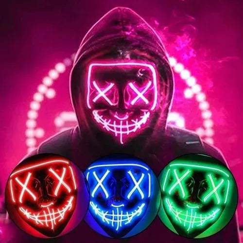 Mascara Luz Led La Purga Halloween
