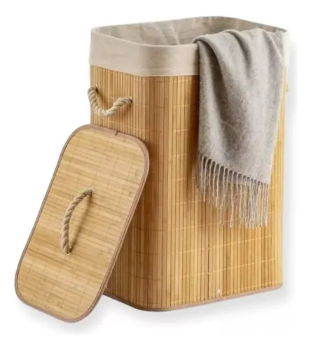 Canasto para ropa bambú.