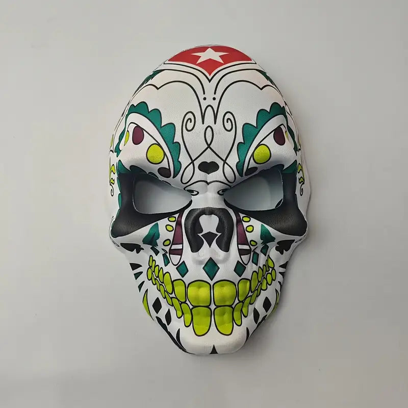 Máscara de Neón Estilo Calavera.