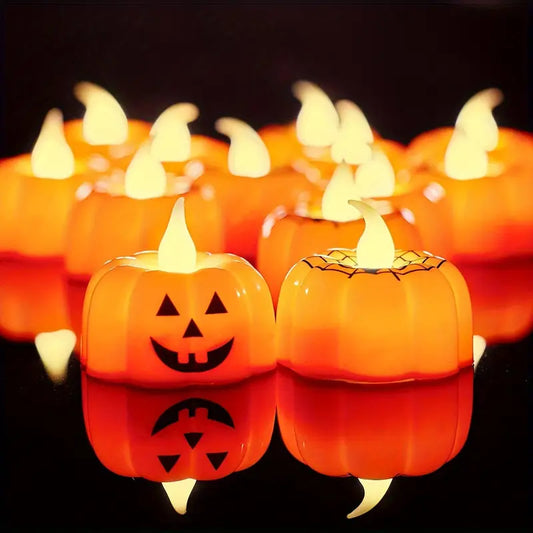 Pack 3 Luces Velitas Calabaza Halloween
