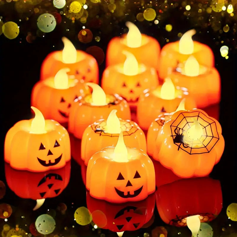 Pack 3 Luces Velitas Calabaza Halloween