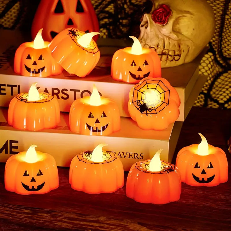 Pack 3 Luces Velitas Calabaza Halloween
